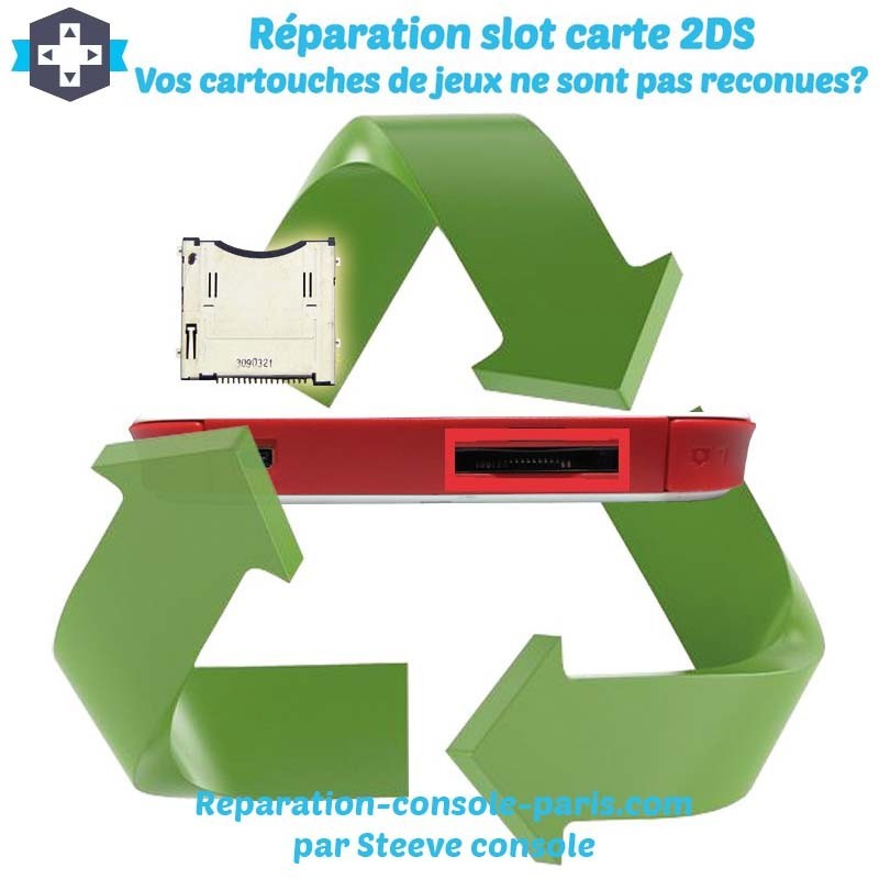 Réparation slot carouche de jeux 2DS