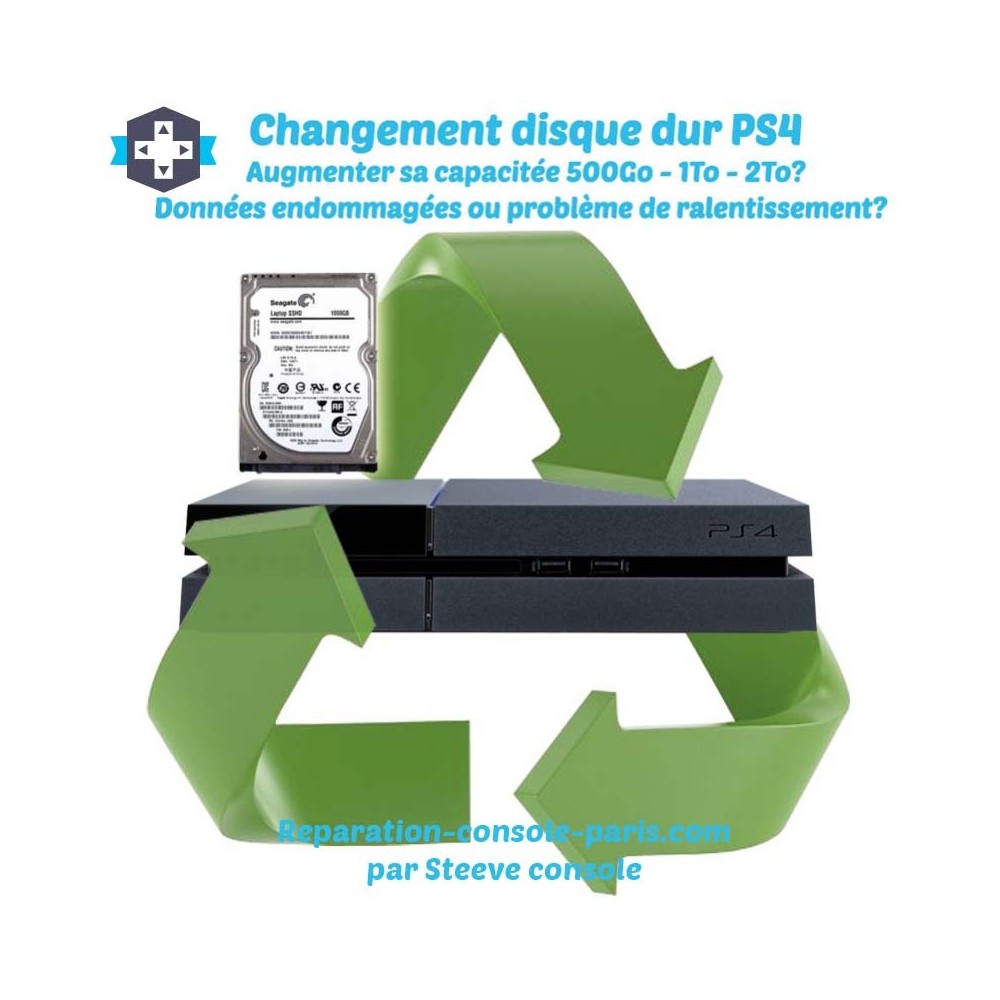 Réparation disque dur PS4 Paris