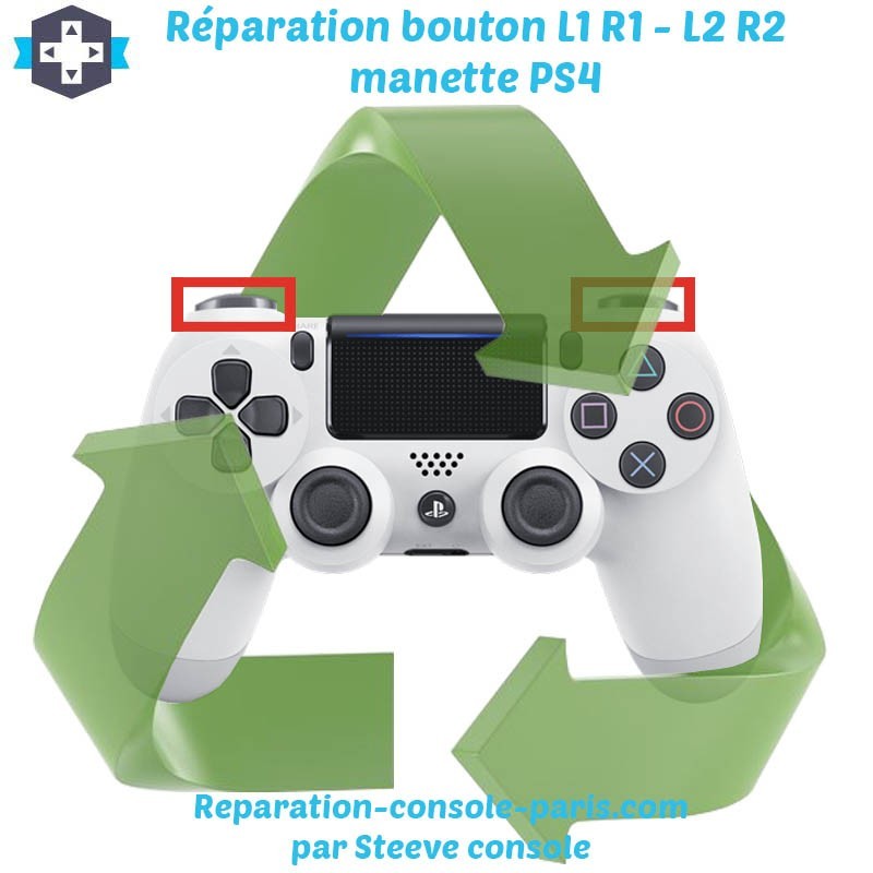 Réparation boutons L1 L2 R1 R2 manette PS4