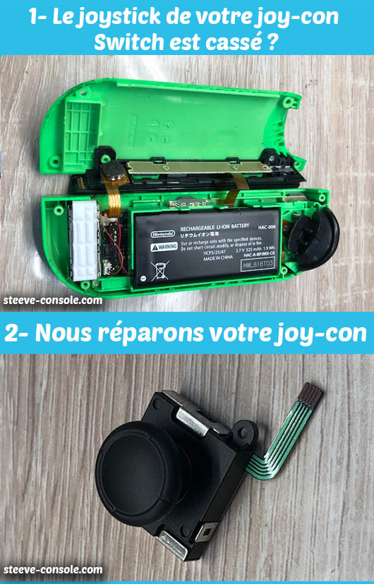 Remplacement du joystick joy-con Switch Paris.